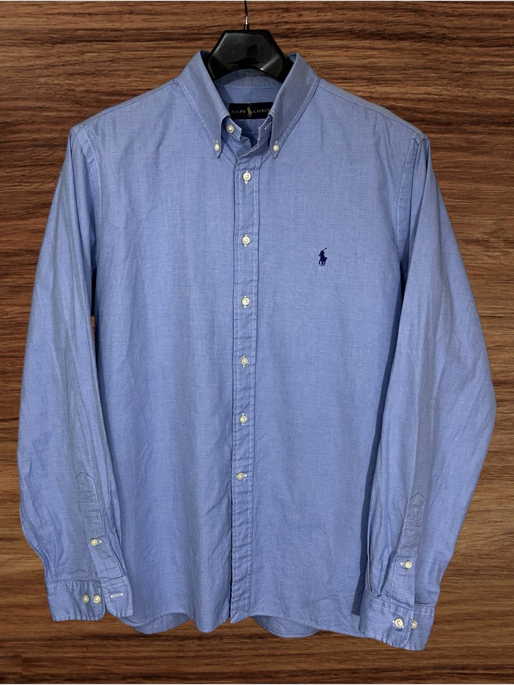 Ralph Lauren Blue Pinpoint Oxford Dress Shirt. Size 17.5 36/37